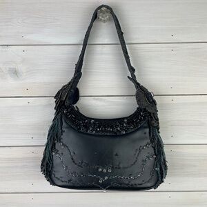 Mary Frances Blue Beaded Shoulder Bag Ladies Purse
